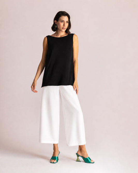  KELLY SLEEVELESS TOP BLACK - Vesta Donna 