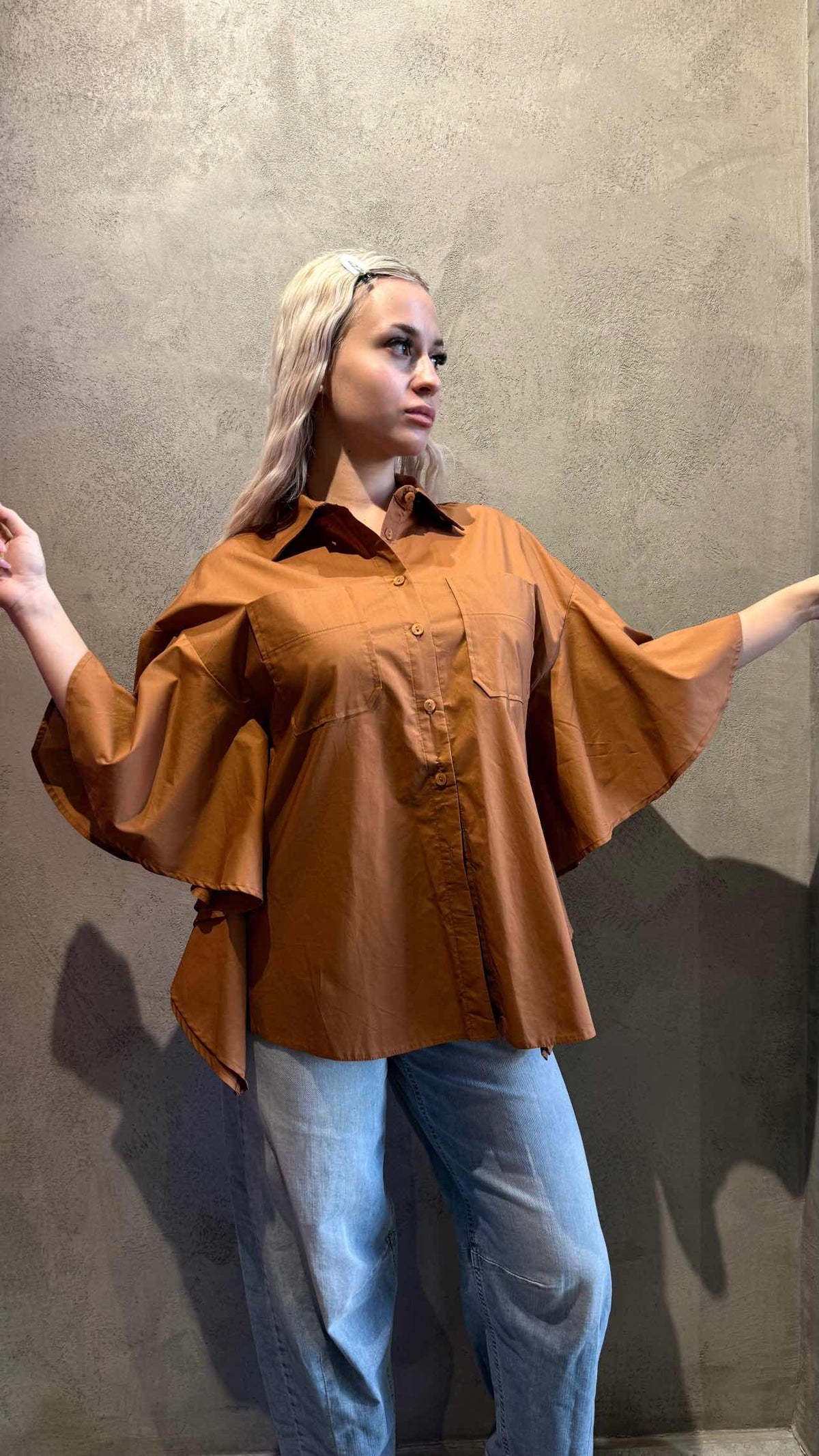  SUZIE SHIRT CHOCOLATE - Vesta Donna 