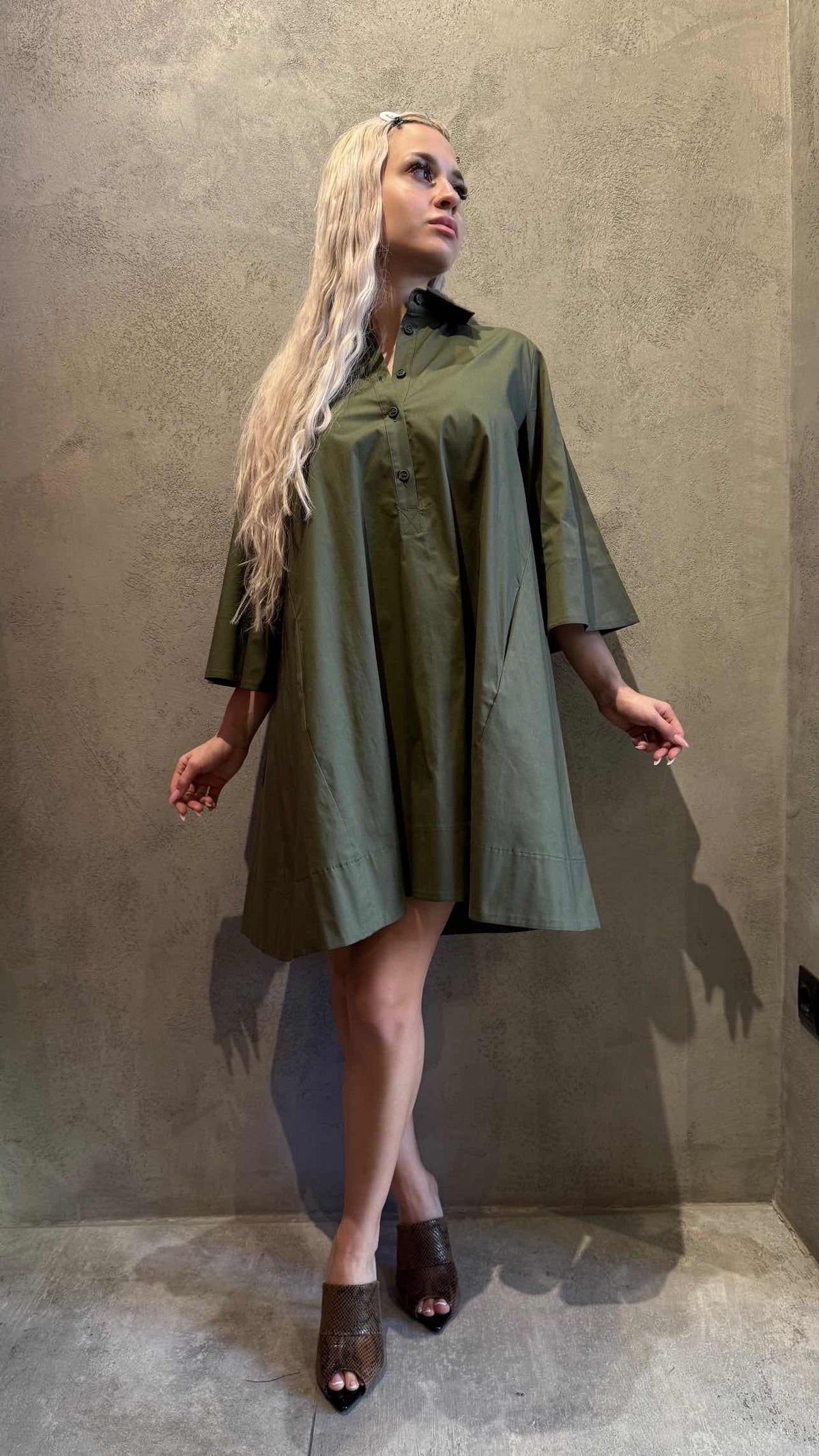  KRISSY DRESS KHAKI - Vesta Donna 