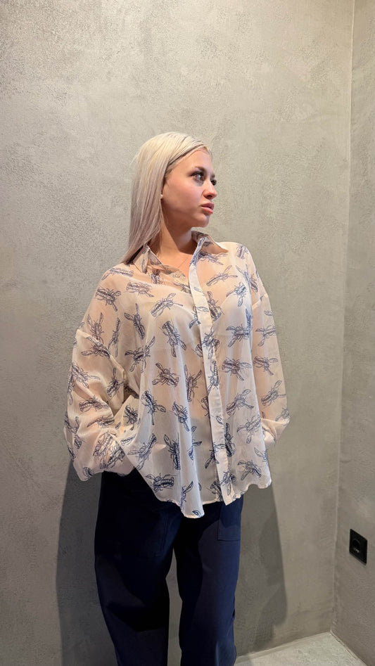  LOBSTER SHIRT BLUE - Vesta Donna 