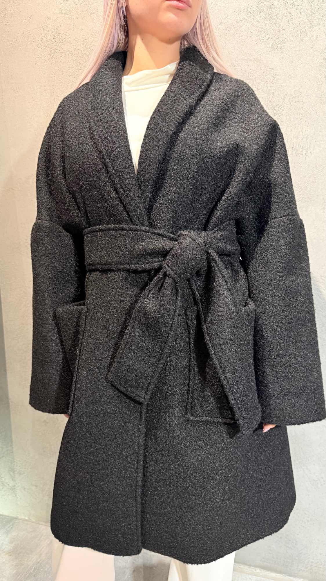  MANDY COAT BLACK - Vesta Donna 
