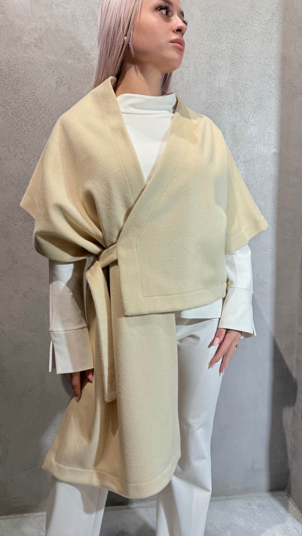  REINA PONCHO ECRU - Vesta Donna 