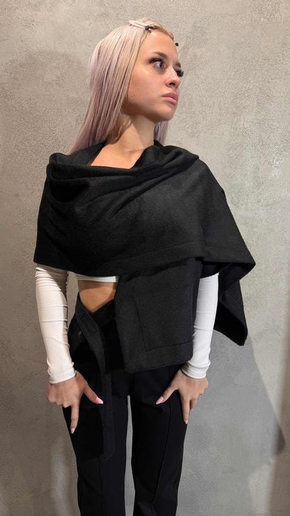  REINA PONCHO BLACK - Vesta Donna 