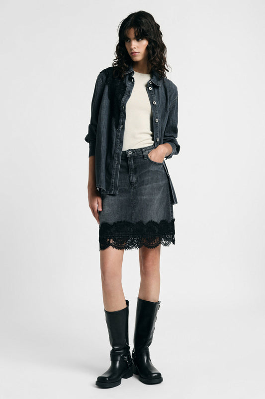  KACIA LACE DENIM SKIRT - Vesta Donna 