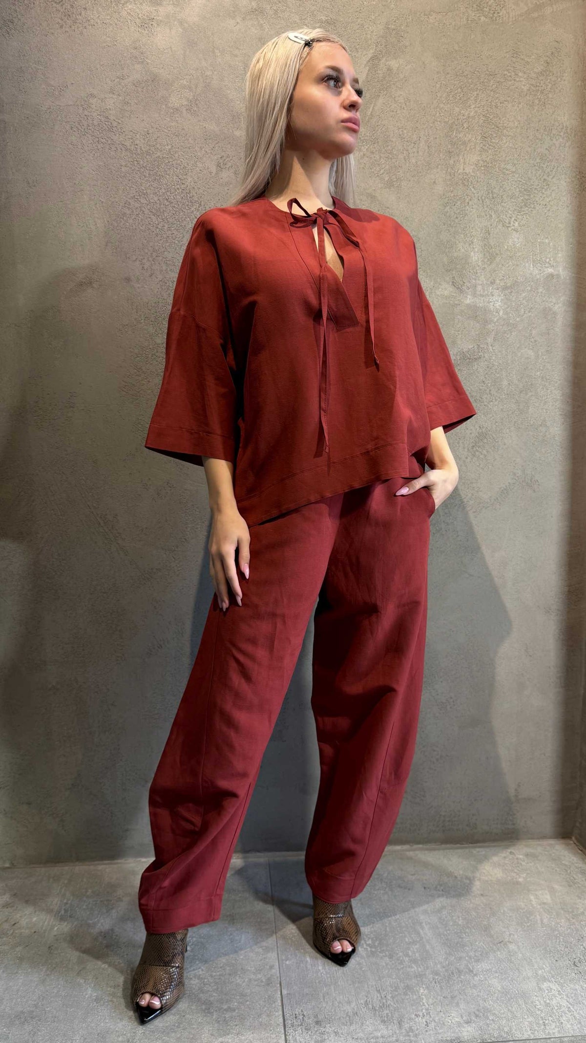  JANAE TUNIC TOP CHILI - Vesta Donna 