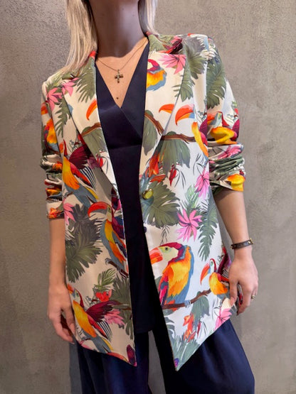  ZOE OVERSIZED JACKET PARROTS - Vesta Donna 