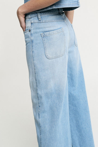  FLERIANA WIDE LEG JEANS LIGHT BLUE - Vesta Donna 