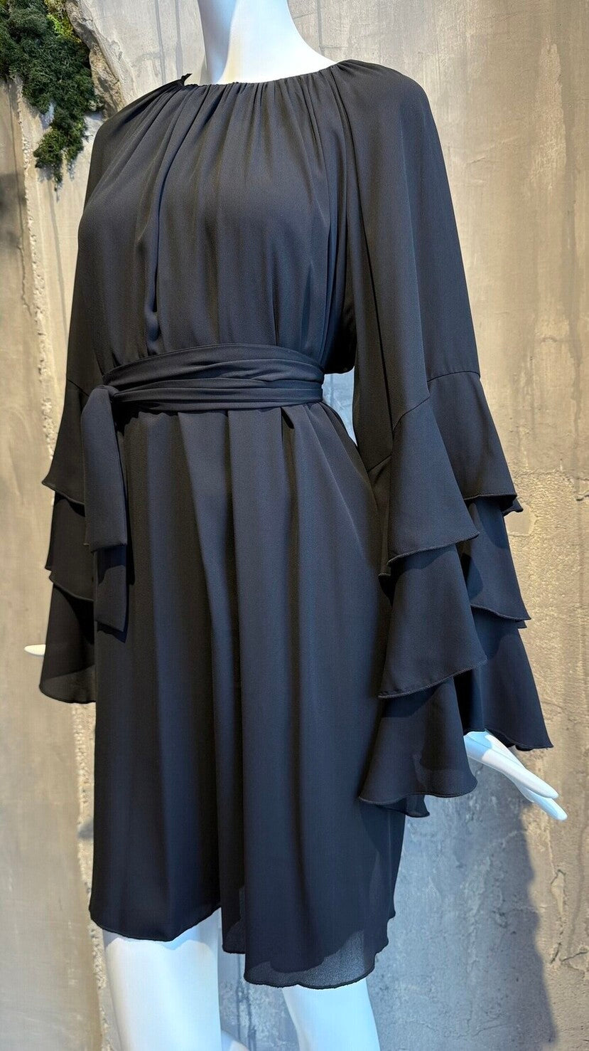  JENNA SHORT DRESS BLACK - Vesta Donna 
