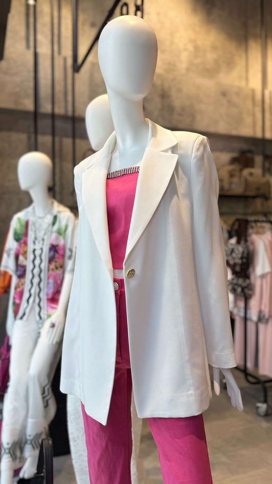  BASIC BLAZER WHITE - Vesta Donna 