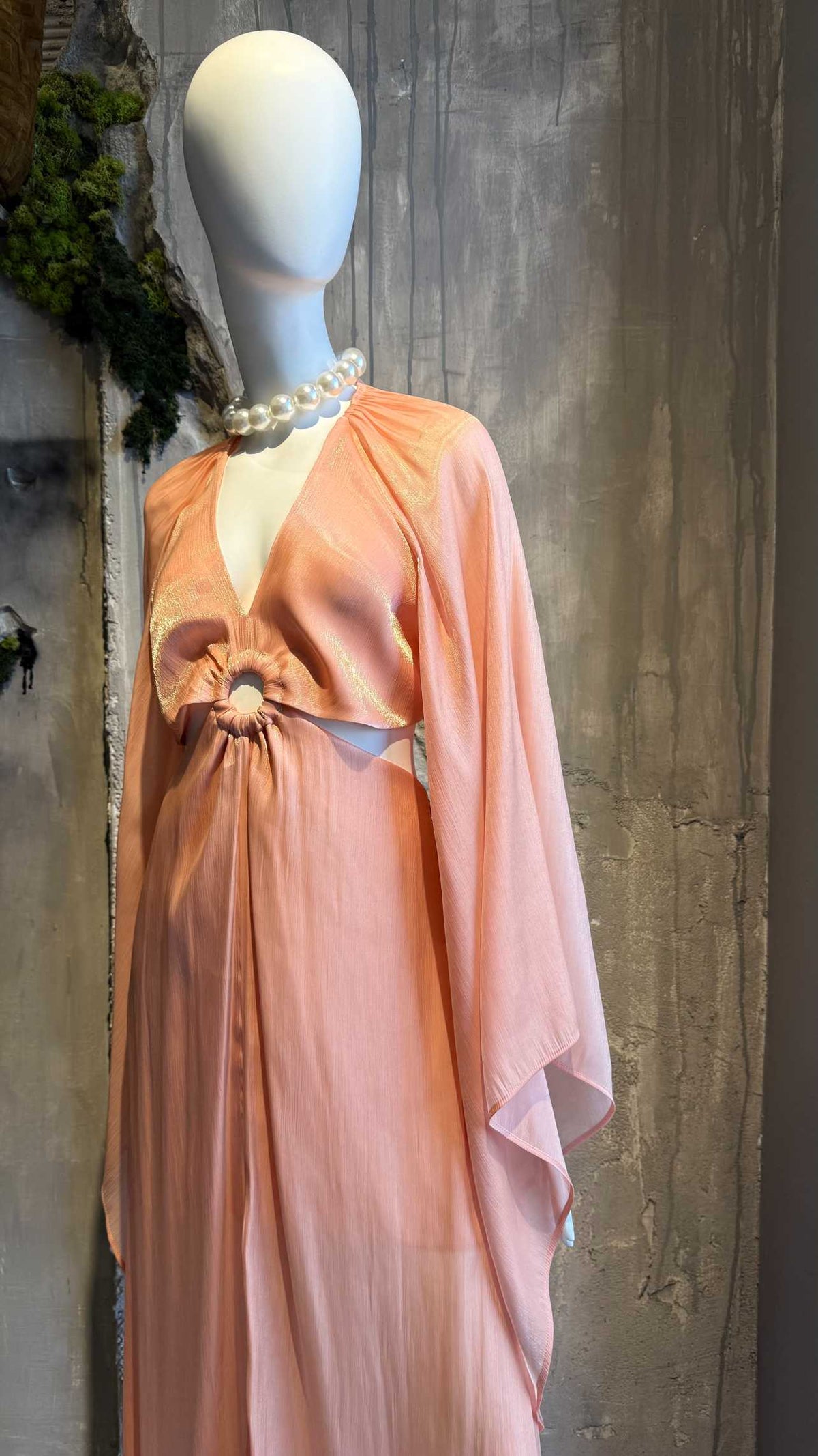  SEEZY CUT OUT DRESS PEACH - Vesta Donna 