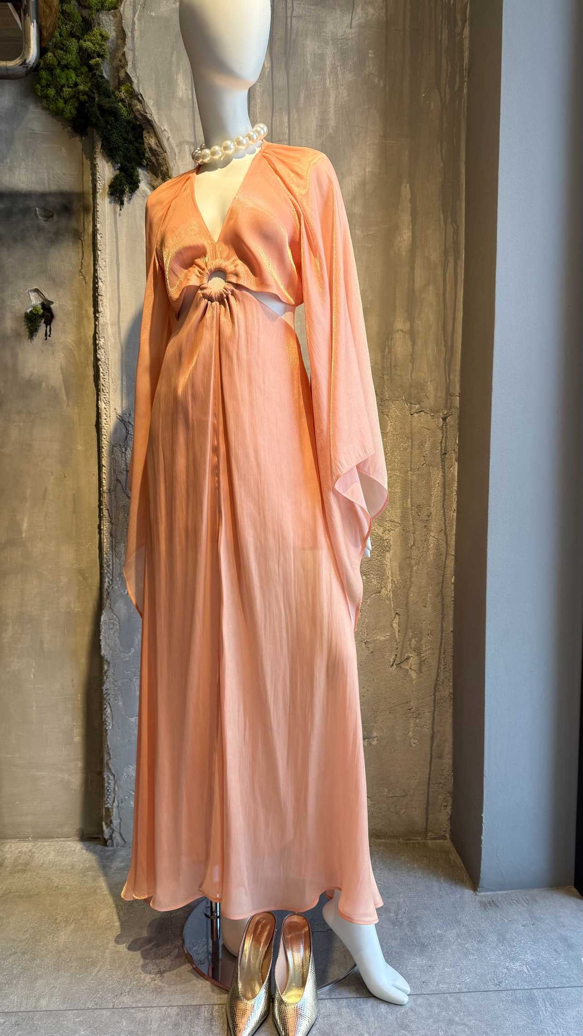  SEEZY CUT OUT DRESS PEACH - Vesta Donna 