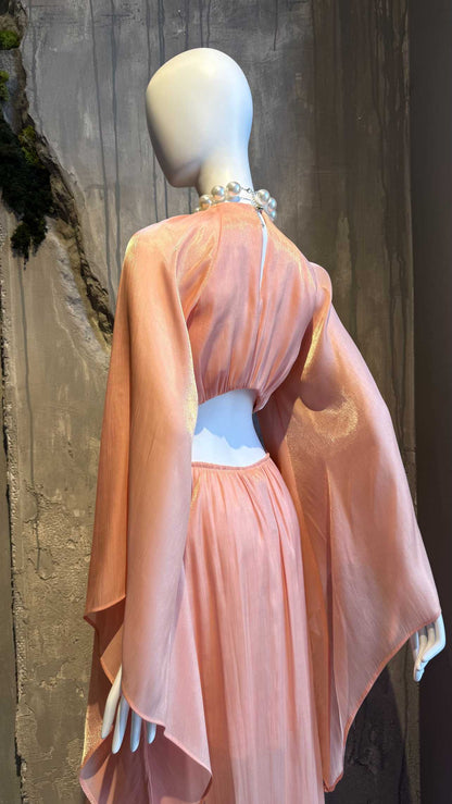  SEEZY CUT OUT DRESS PEACH - Vesta Donna 