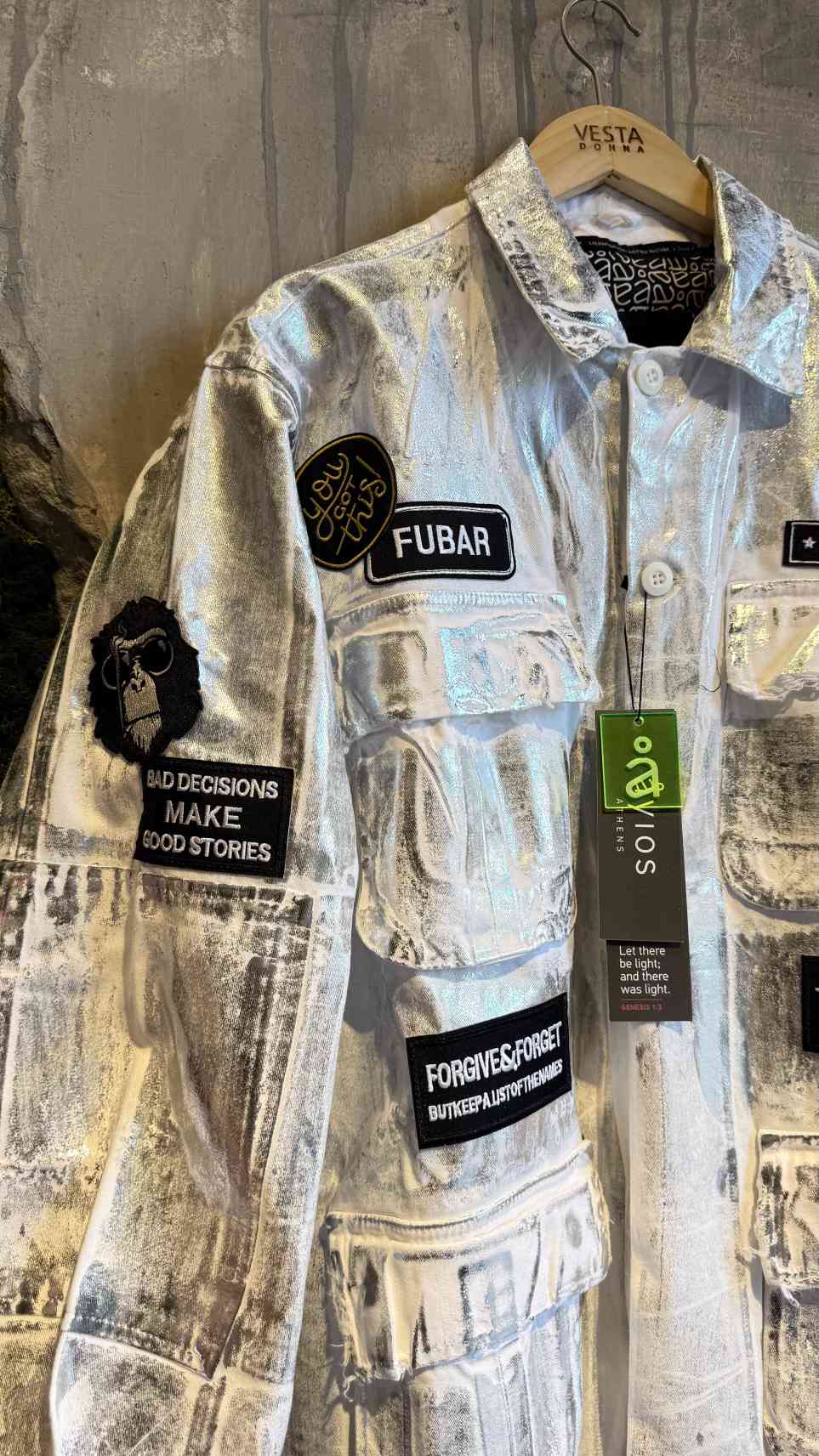  GEMELLI JACKET WHITE FOIL - Vesta Donna 