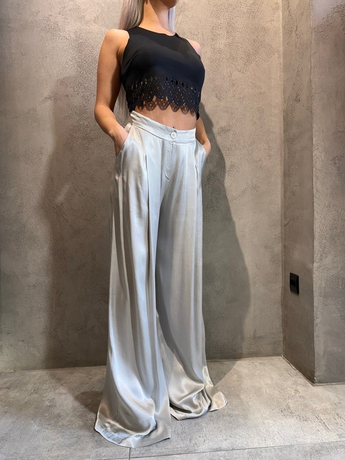 JESICA PANTS SILVER - Vesta Donna 