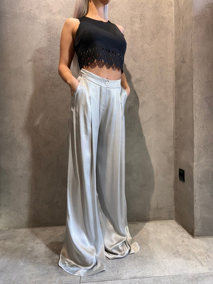  JESICA PANTS SILVER - Vesta Donna 