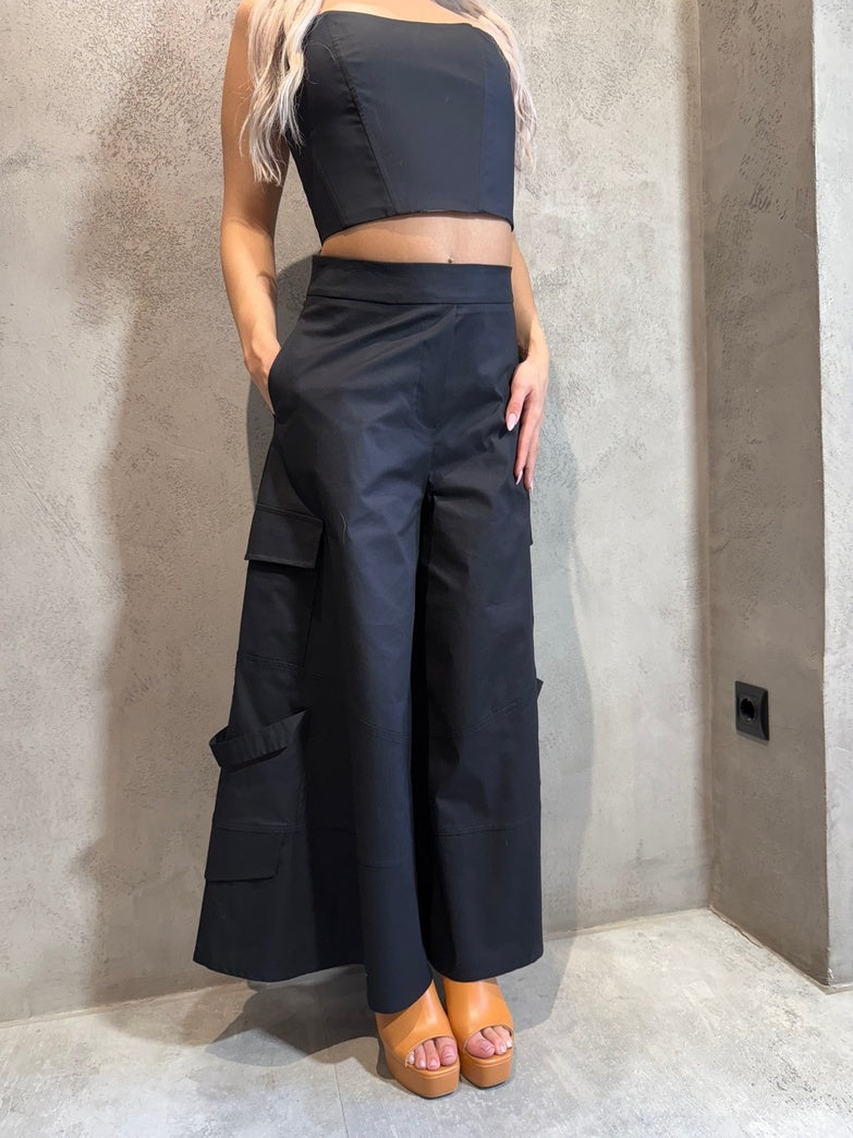  VIKTORIA BUSTIER TOP BLACK - Vesta Donna 