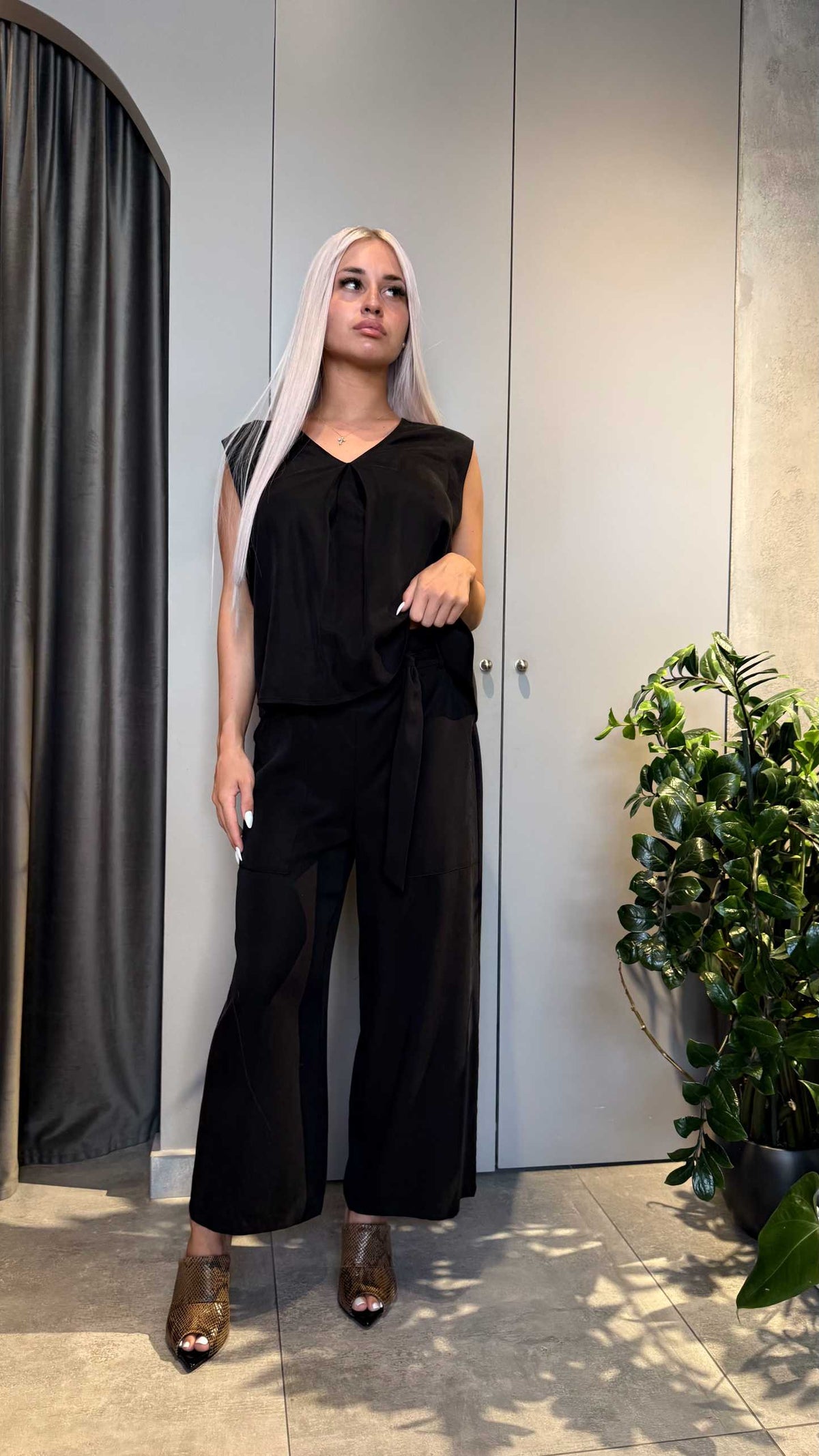  SOPHIA LYOCELL SET BLACK - Vesta Donna 