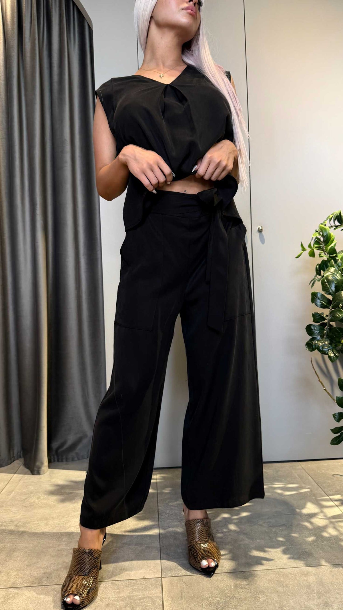  SOPHIA LYOCELL SET BLACK - Vesta Donna 