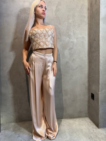  JESICA PANTS ROSE GOLD - Vesta Donna 