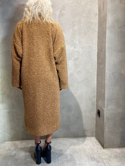  JESSIE TEDDY COAT CAMEL - Vesta Donna 