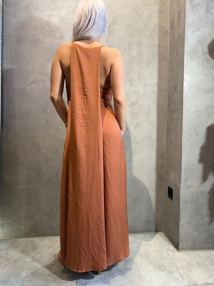  MACEY DRESS BROWN - Vesta Donna 