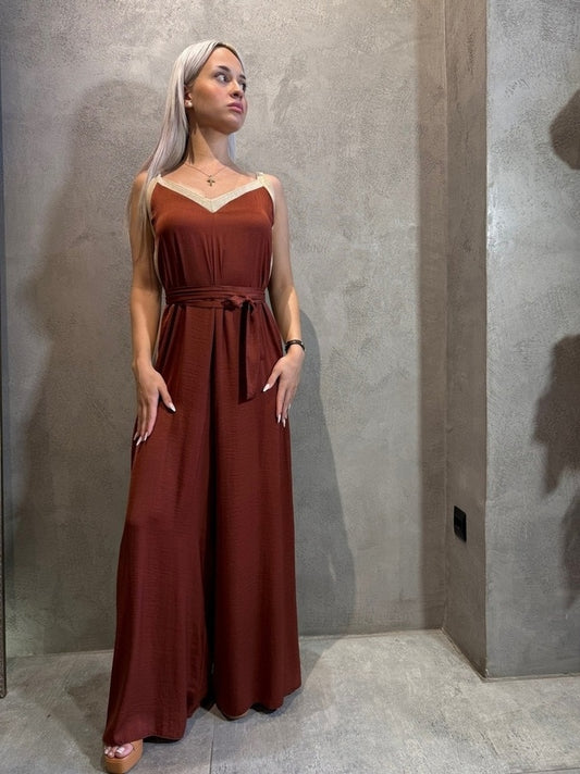  BRANDY JUMPSUIT CHOCOLATE - Vesta Donna 