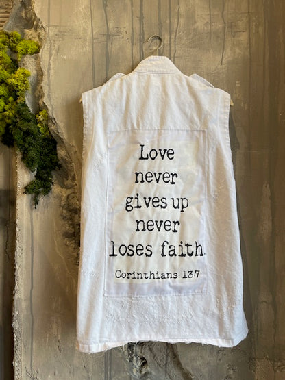  MARDE SLEEVELESS JACKET WHITE - Vesta Donna 