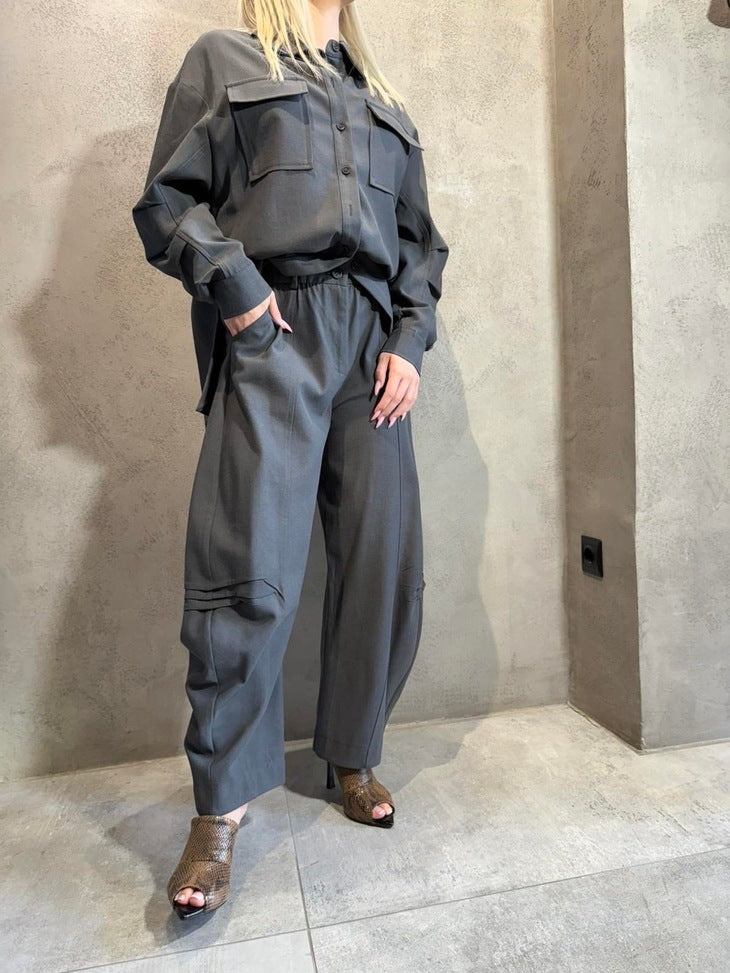  LIZZA PANTS GREY - Vesta Donna 