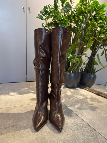  BELINDA KNEE HIGH BOOTS BROWN - Vesta Donna 