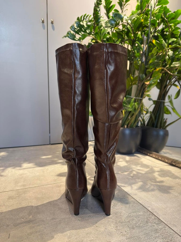  BELINDA KNEE HIGH BOOTS BROWN - Vesta Donna 