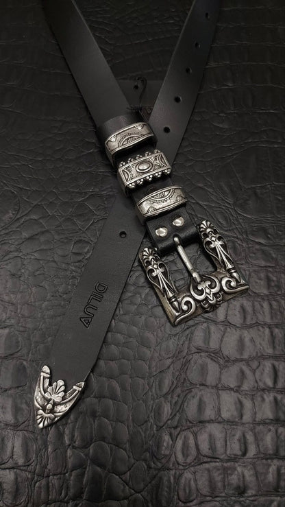  LYSORA BELT BLACK SILVER - Vesta Donna 