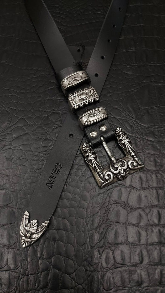 LYSORA BELT BLACK SILVER - Vesta Donna 