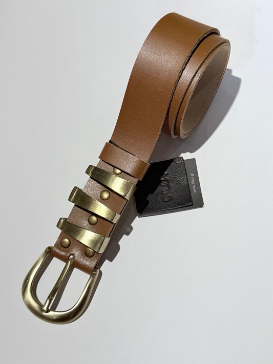 KIA BELT BROWN GOLD - Vesta Donna 
