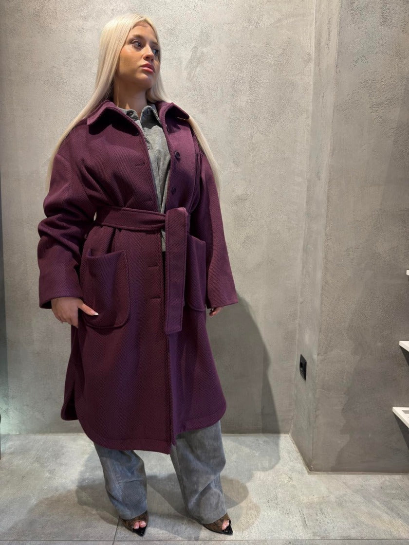 WILLOW COAT BORDEAUX - Vesta Donna 
