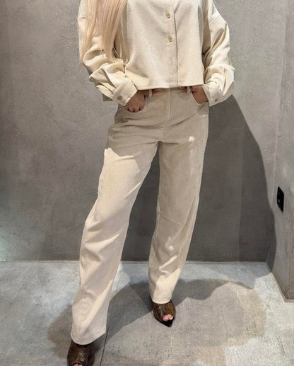  LEANNE PANTS ECRU - Vesta Donna 