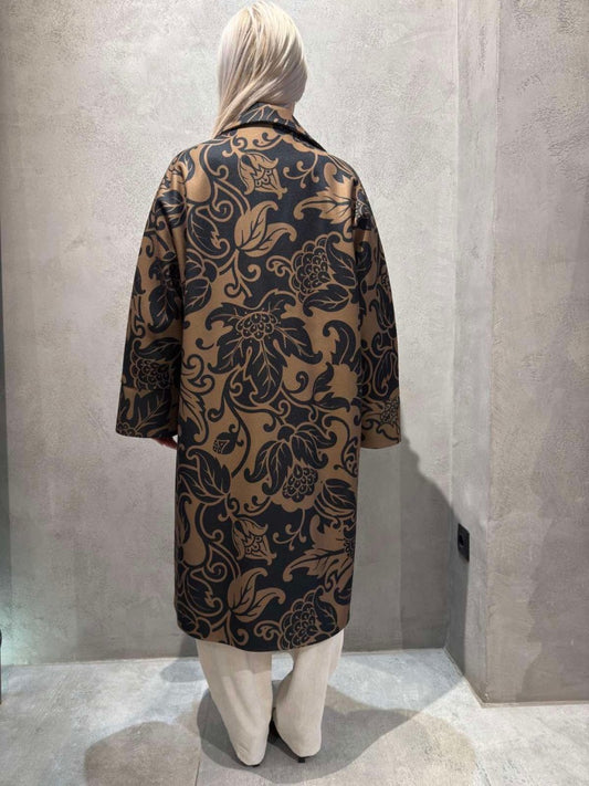  SCARLET LONG COAT BROWN - Vesta Donna 