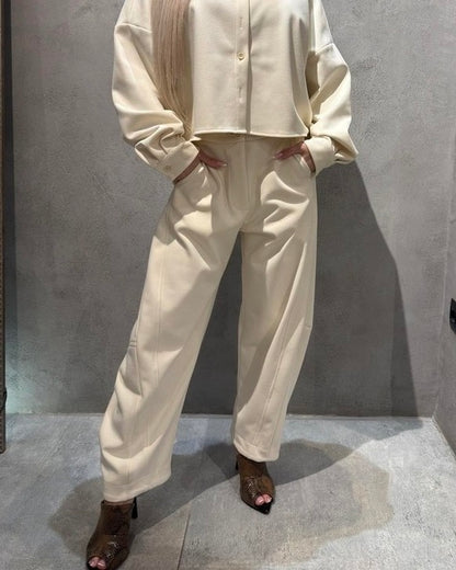  SALLY FLEECE PANTS ECRU - Vesta Donna 