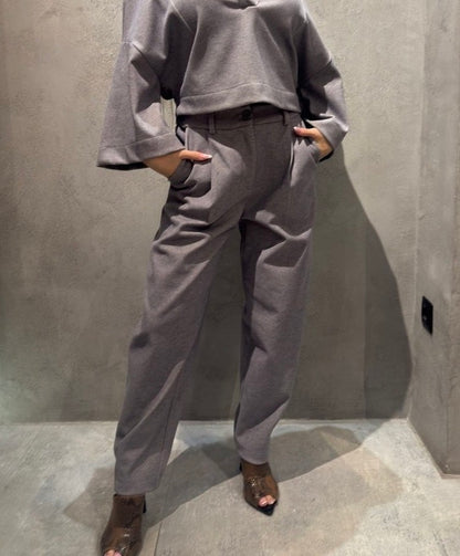  XENIA FLEECE PANTS GREY - Vesta Donna 
