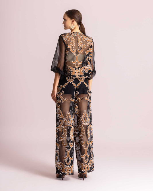  KALLIOPI LONG SLEEVE SET BLACK - Vesta Donna 
