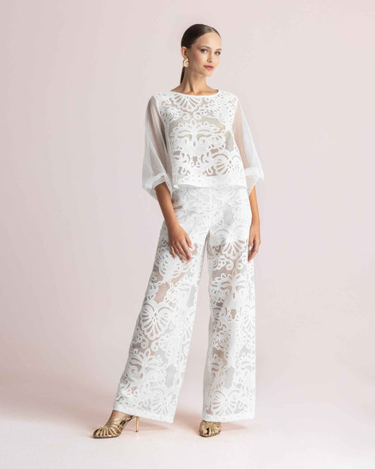  KALLIOPI LONG SLEEVE SET WHITE - Vesta Donna 