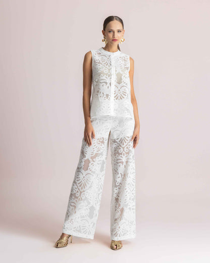  KALLIOPI SLEEVELESS SET WHITE - Vesta Donna 