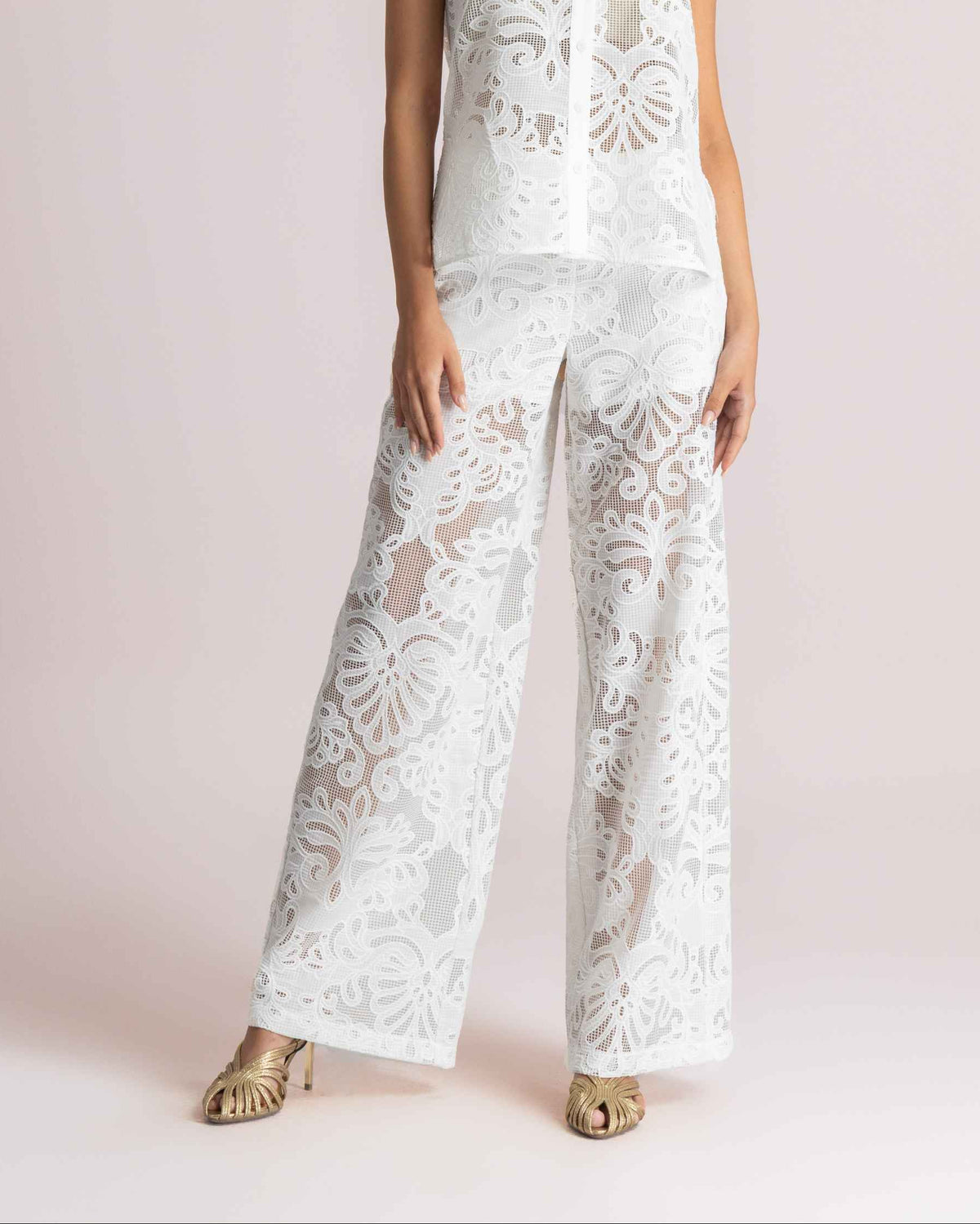 KALLIOPI SLEEVELESS SET WHITE - Vesta Donna 