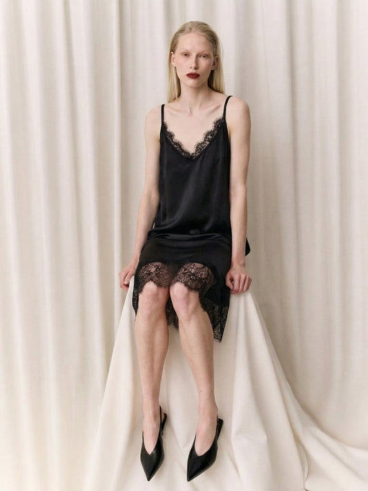  RINA LACE TOP BLACK - Vesta Donna 