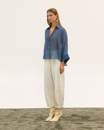  DAPHNE SHEER DOT SHIRT - Vesta Donna 