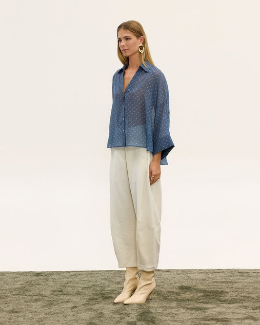  DAPHNE SHEER DOT SHIRT - Vesta Donna 