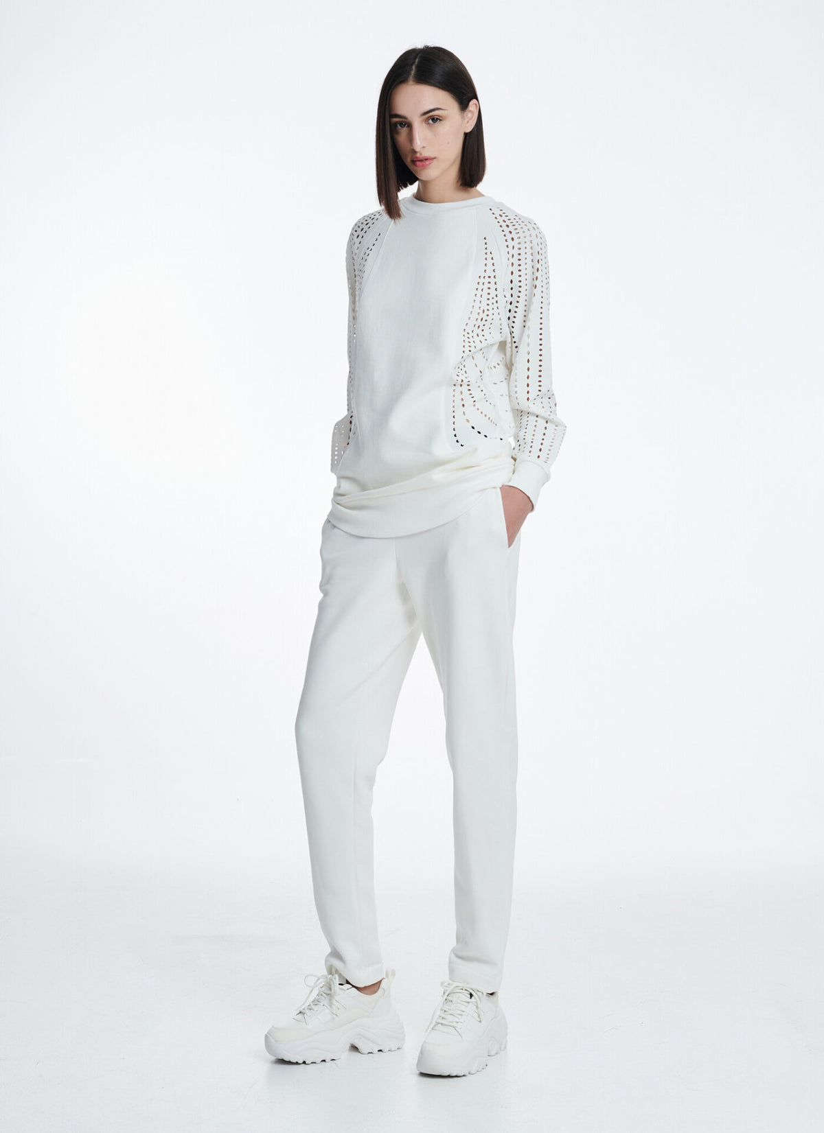  BRONX WHITE SWEATSHIRT - Vesta Donna 