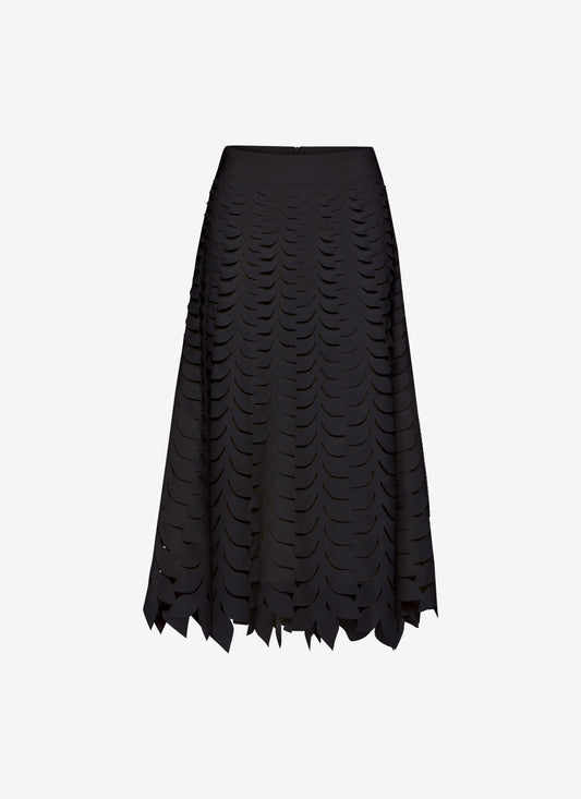  LUISA MIDI SKIRT A-LINE BLACK - Vesta Donna 