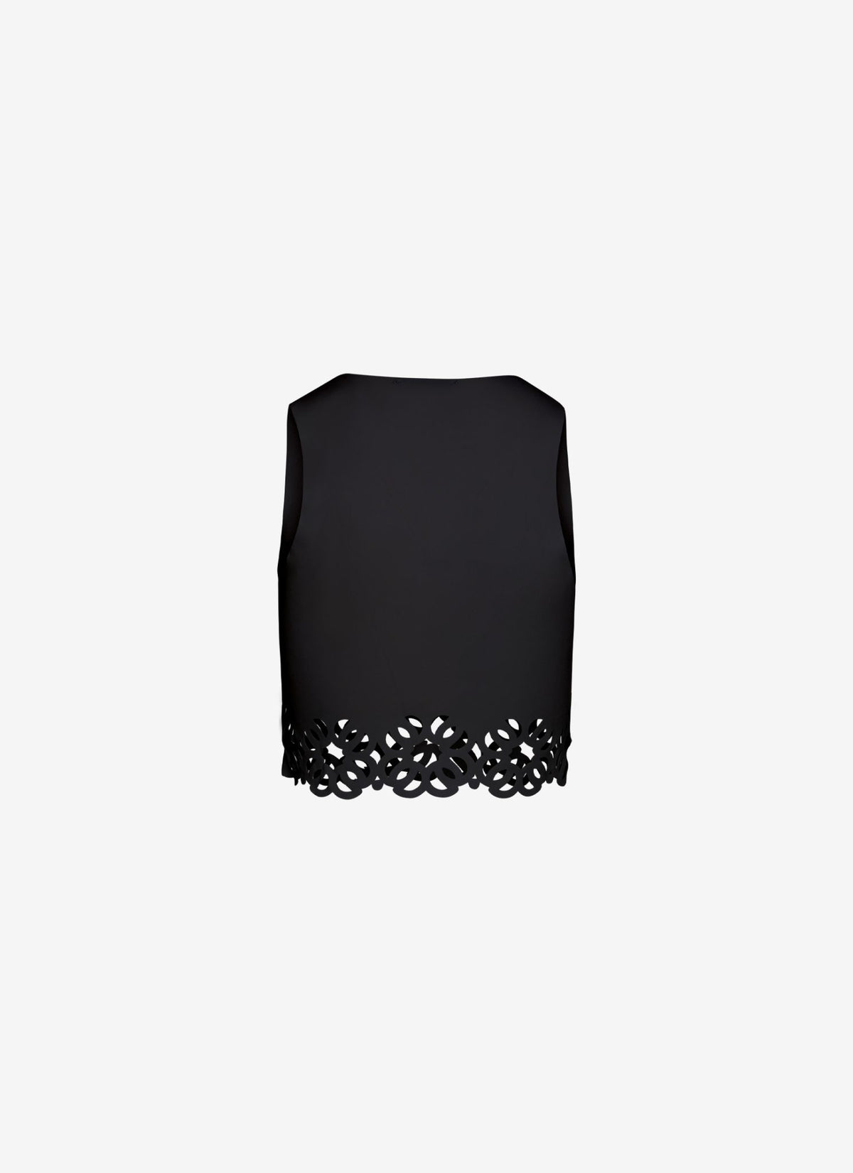  LILY CROPPED TANK TOP BLACK - Vesta Donna 