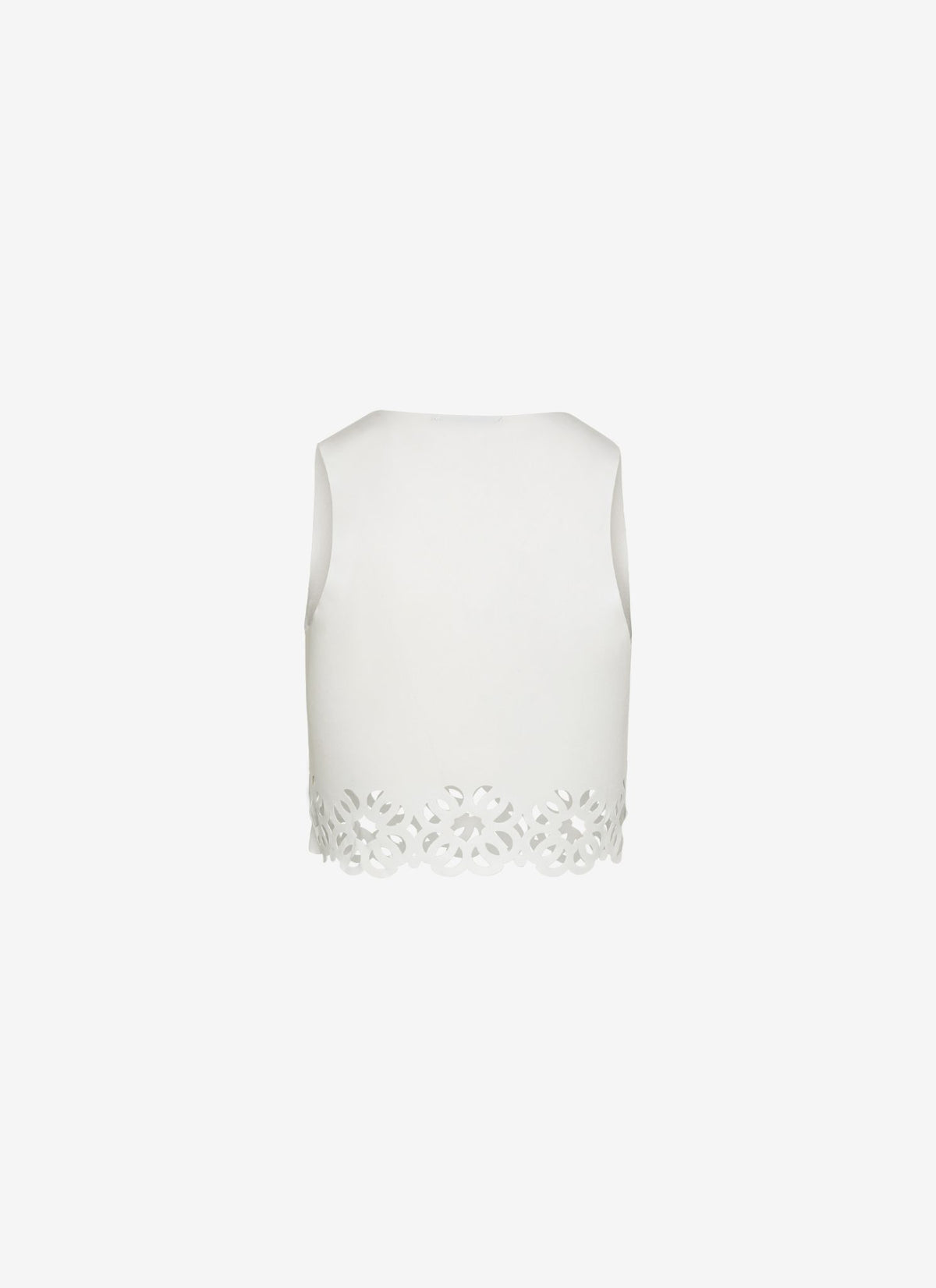  LILY CROPPED TANK TOP WHITE - Vesta Donna 
