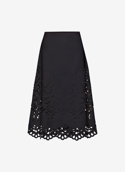  VANESSA MIDI SKIRT A-LINE BLACK - Vesta Donna 